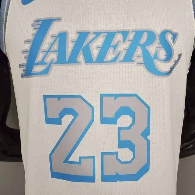Camisa Regata Los Angeles Lakers Branca Crew Neck - Masculina