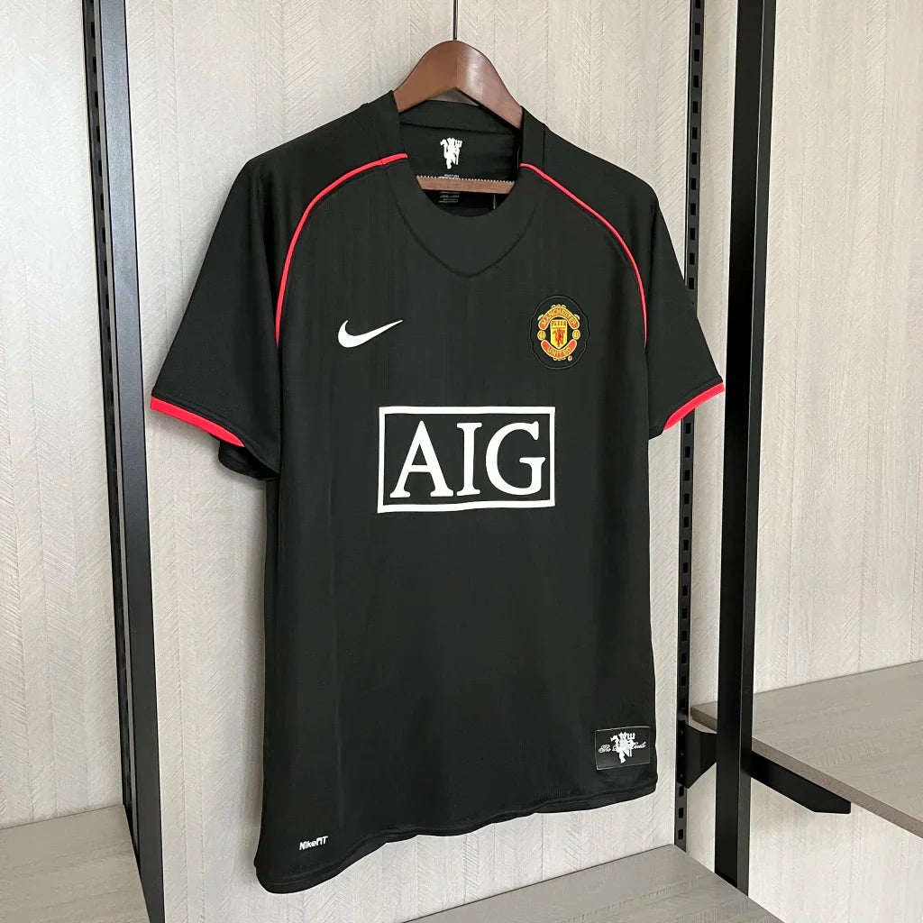 Camisa Retrô Manchester United III Third 2007/08 Masculino Preta