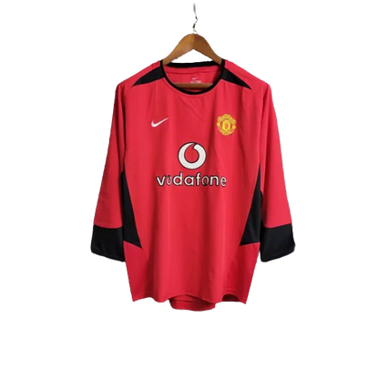 Camisa Retrô Manchester United Manga Longa 2004/06 Masculino Vermelho