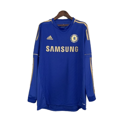 Camisa Retrô Chelsea Manga Longa - 12/13 Azul