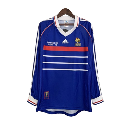 Camisa Retrô Seleção França Manga Longa - 1998 Azul