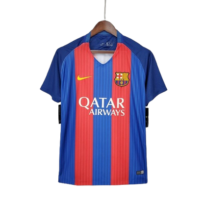 Camisa Retrô Barcelona I Home 2016/17 Masculino Azul Grená