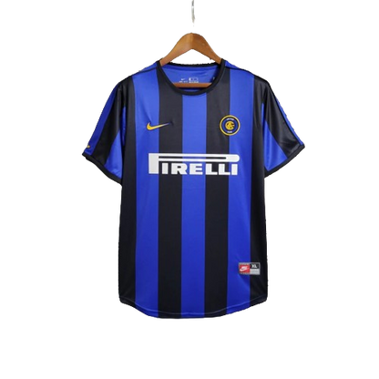 Camisa Retrô Inter de Milão I 1999/00 Masculino Azul e Preto