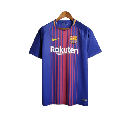 Camisa Retrô Barcelona I Home 2017/18 Masculino Azul Grená