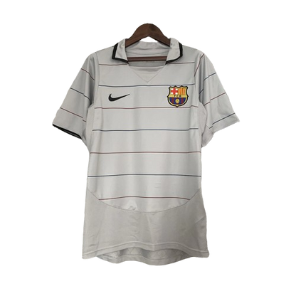 Camisa Retrô Barcelona 2003/04 Masculino Cinza