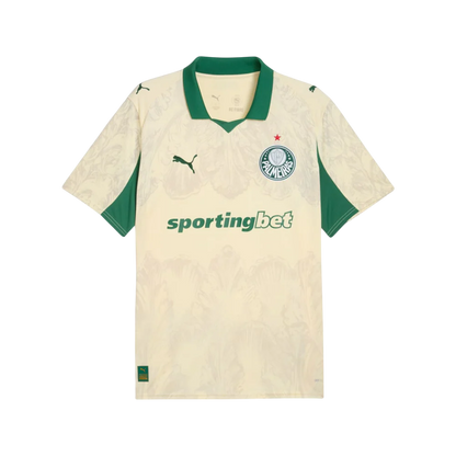 Camisa Palmeiras Mundial de Clubes 25/26 - Torcedor X Kidsuper Masculino - Bege e Verde