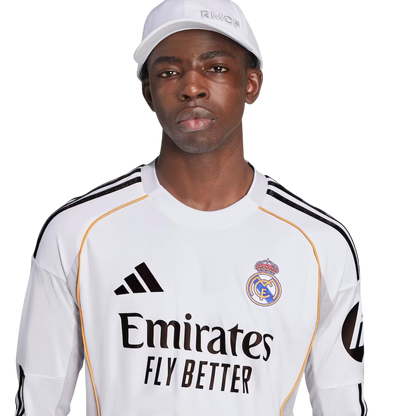 Camisa Real Madrid Home Manga Comprida 25/26 - Torcedor Masculina