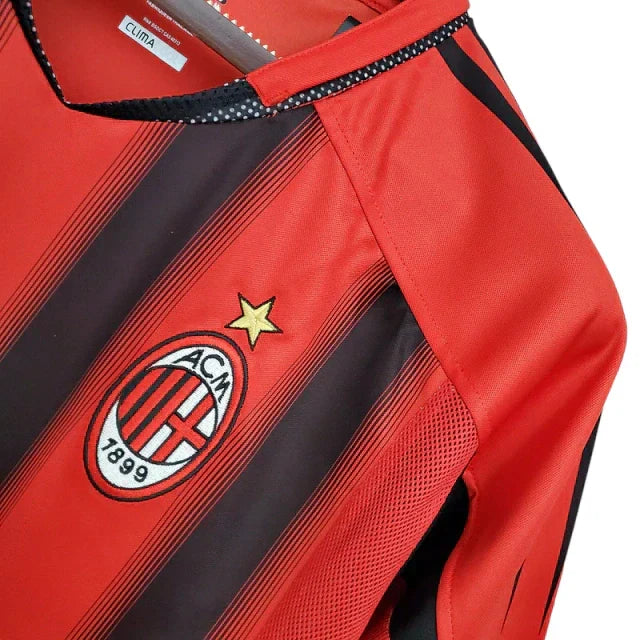 Camisa Milan Retrô 2004/2005 Vermelha e Preta