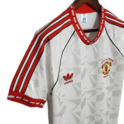 Camisa Manchester United Retrô 1991 Branca