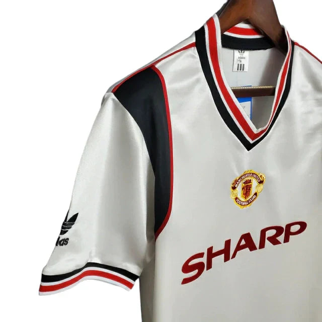 Camisa Manchester United Retrô 1985 Branca