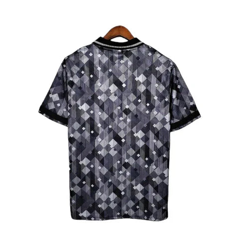 Camisa Inglaterra Retrô 1990 Preta e Branca