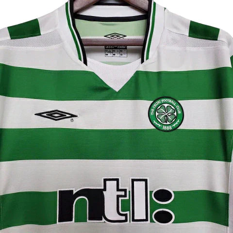 Camisa Celtic Retrô 2001/2003 Verde e Branca