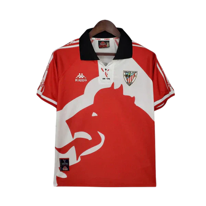 Camisa Athletic Bilbao Retrô 1997/1998 Vermelha e Branca